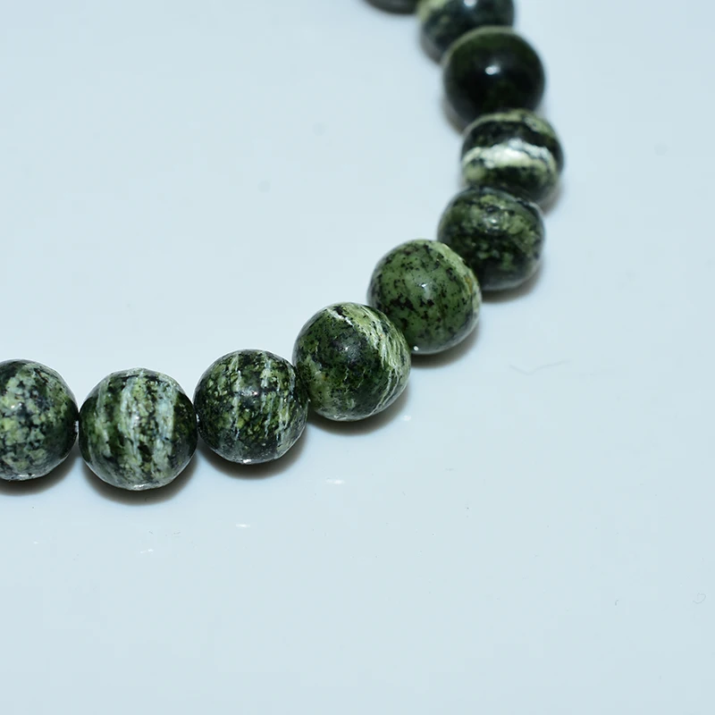 Vintage Style Green Zebra Jasper Beaded Bracelet 6/8/10mm Sizes Wedding Engagement Buddhism Party Fashion Jewelry Gift