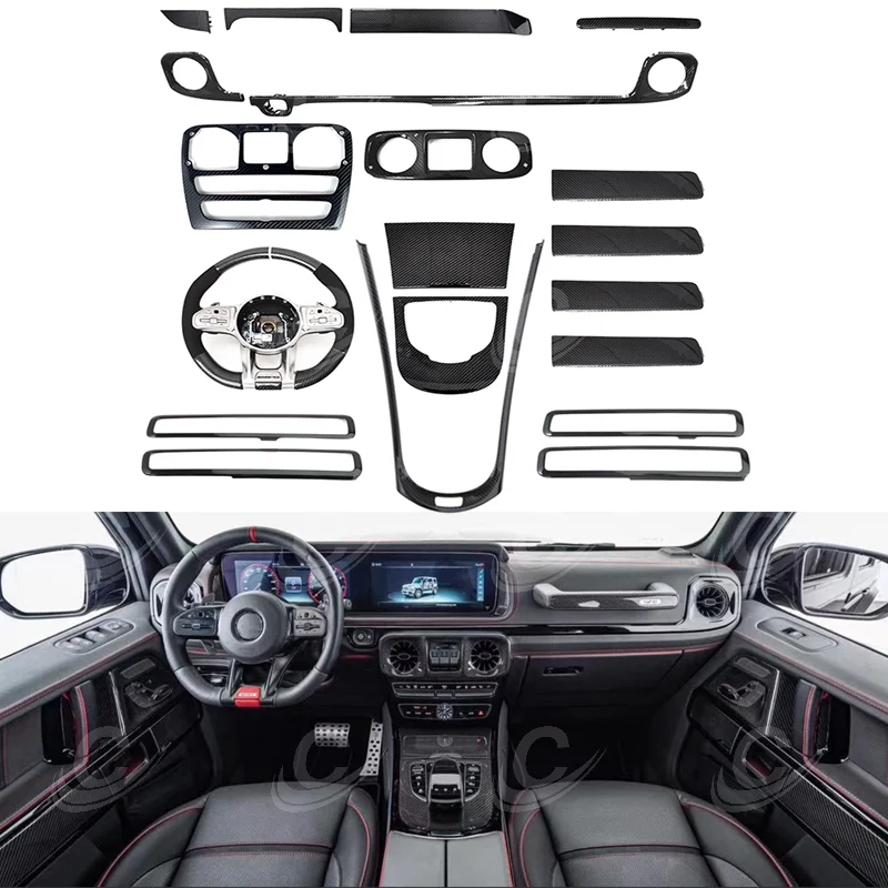 Dry Carbon Fiber Car Interiors (Replacement) For Mercedes Benz G-Class W463A W464 G500 G63 2019+