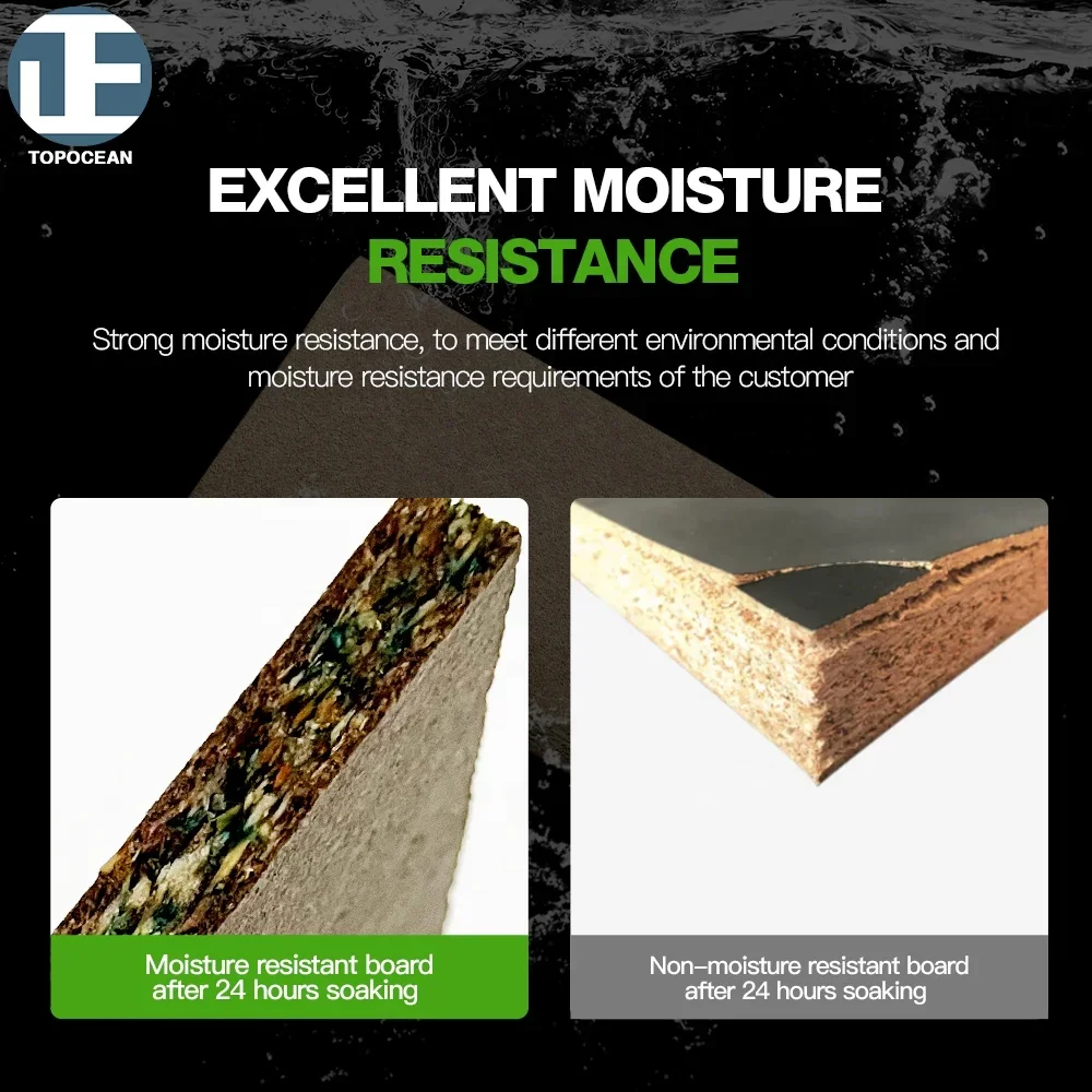 TOPOCEAN Moisture Resistant 1830*2440 18mm raw particle board wood boards for office furniture
