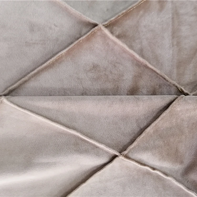 Free Sample 100% Polyester Knitted Ultrasonic Quilting Holland Quilted Velvet Fabric
