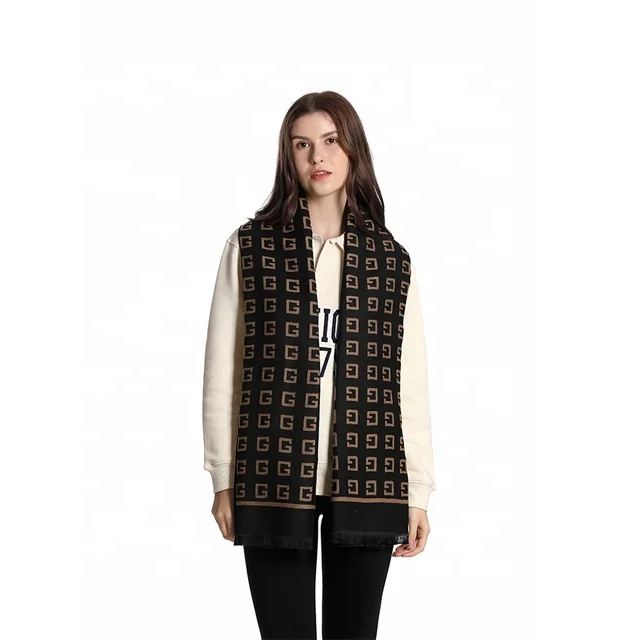 China Made Long Warm Pashmina Scarf Cashmere Cozy Winter Knitted Autumn Winter Other Scarves