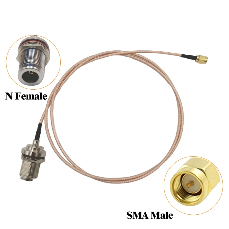 
RF Cable assembly N bulkhead female/jack to SMAo male/plug Waterproof RG316 RF Coaxial Jumper 
