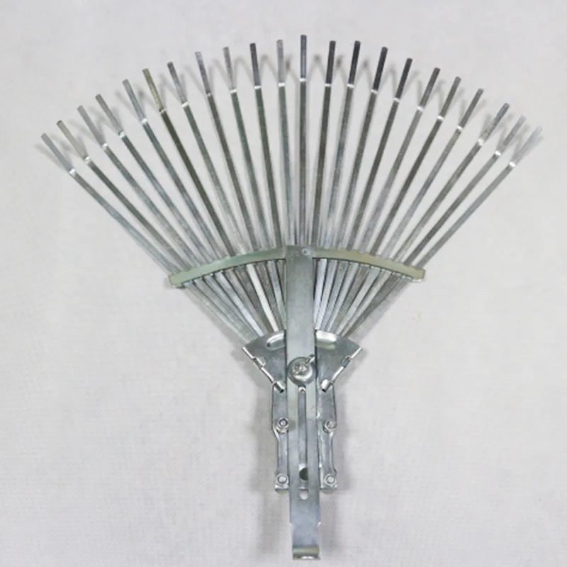 High-carbon steel 24 teeth durable and lightweight plastic garden leaf rake high quality landscape lawn rake wholesale