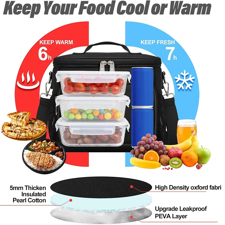 Portable Picnic Insulation Bag Custom Logo Cooler Lunch Thermo Bag Pouch School Food Storage Bags for Student