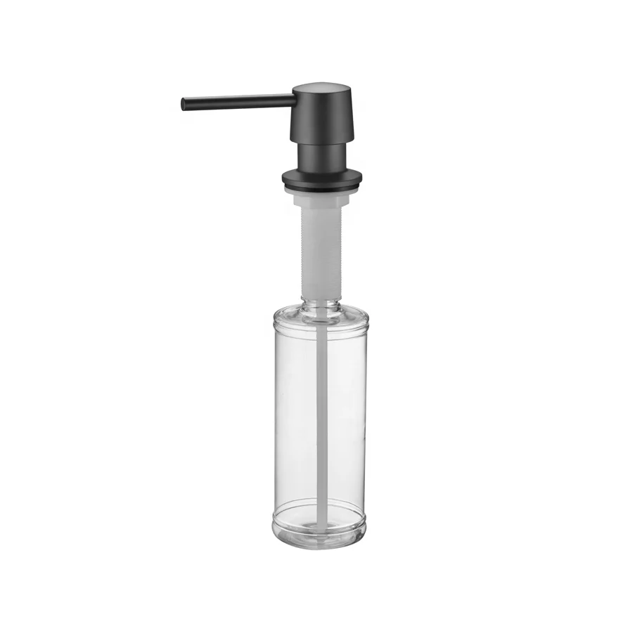 Copper material 300ml bottle or extension tube kit manual sink soap dispenser for kitchen sink counter-top built in