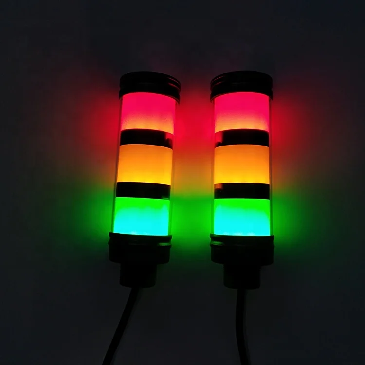 Красный, янтарный, зеленый TL50 50 мм 12 В светодиодная сигнальная башня огни с M12 QD быстрое отключение