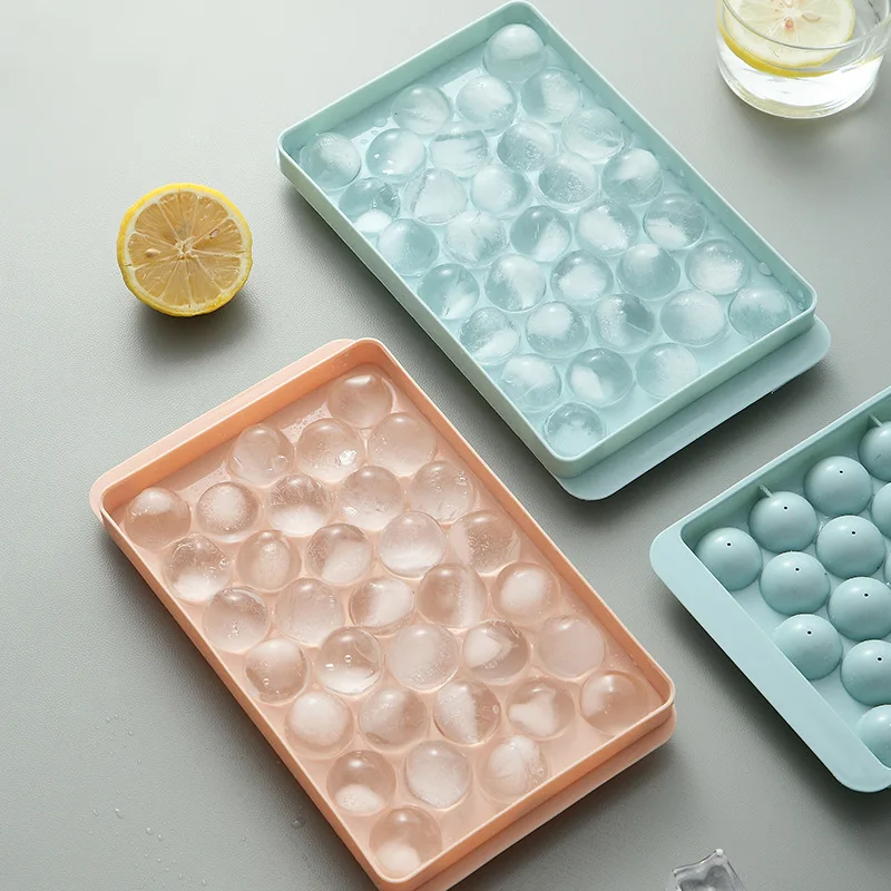 Kitchen Plastic Molds Ice Tray Round Ball Ice Cube Makers DIY Ice Cube Mould for Home Bar Party