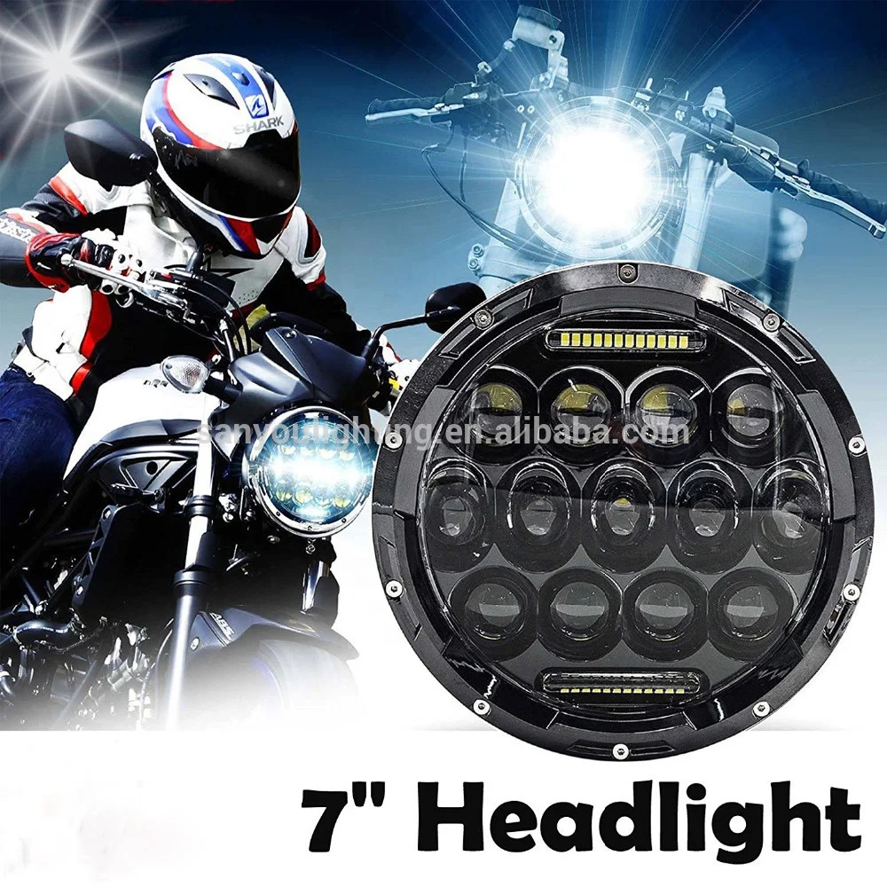 SanYou Лидер продаж продукт авто с круглым носком из водонепроницаемого материала 7 дюймов Автомобильные светодиодные фары для внедорожника