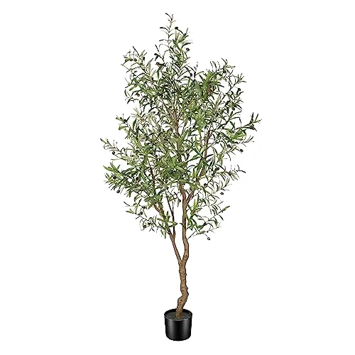 Artificial Olive Tree Silk Plant Artificial Tree in Potted Oliver Branch Leaves For Home Decor