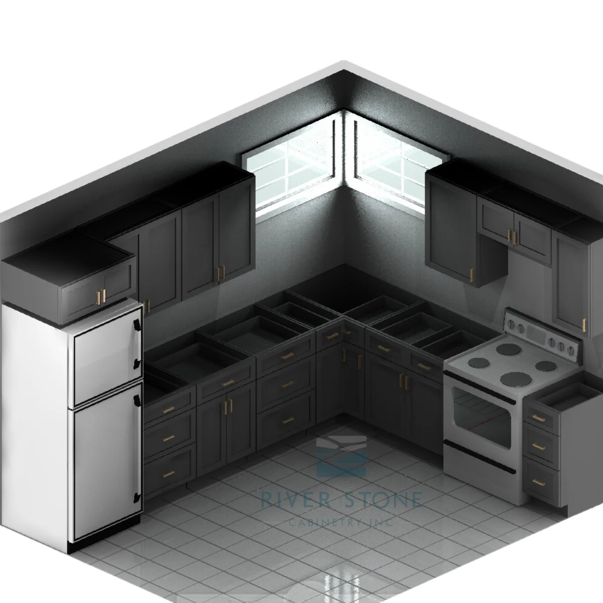Fast delivery from US Eastern warehouse Kitchen Solid Wood Cabinet Furniture White Shaker Cabinets