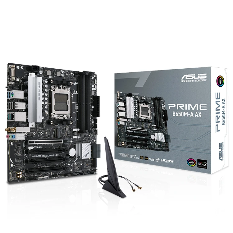 ASU.S PRIME B650M A AX Gaming Motherboard With DDR5 AMD AM5 Socket Support AMD Ryzen 7000 Series Desktop Processors