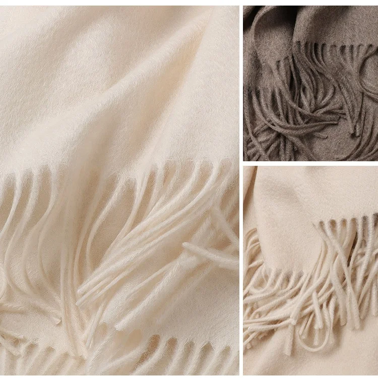 Luxury Scarves 100  Pure Cashmere Poncho Cashmere Womens Shawl White