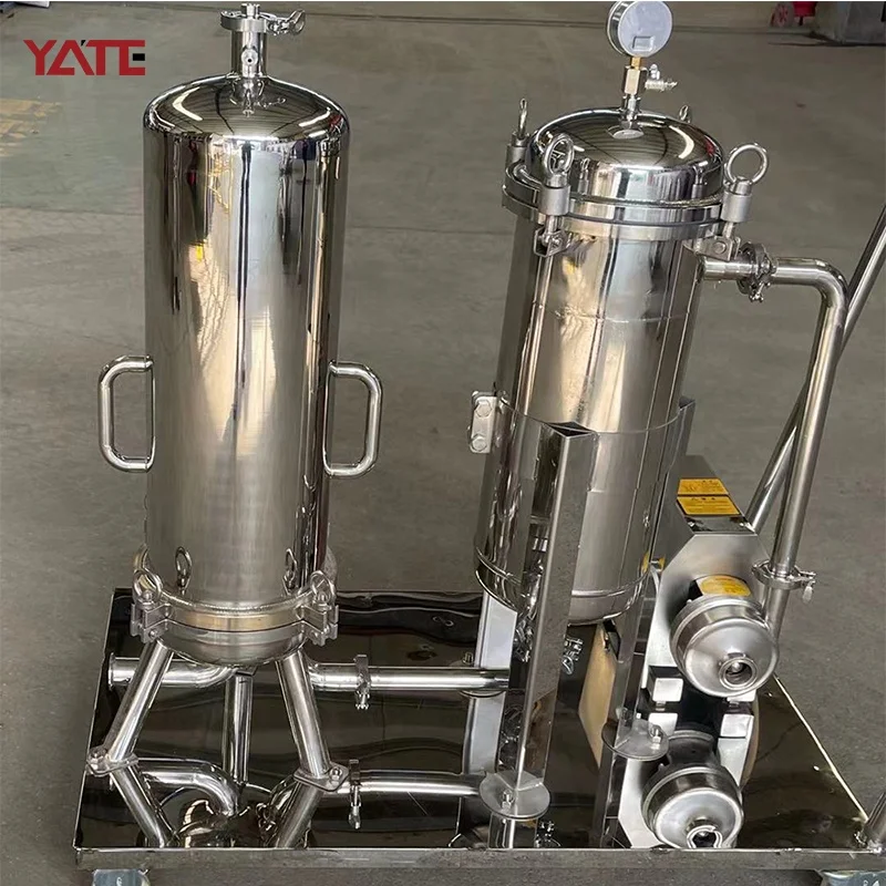Industrial Stainless Steel Honey Filtering Machine Movable Bag Filter