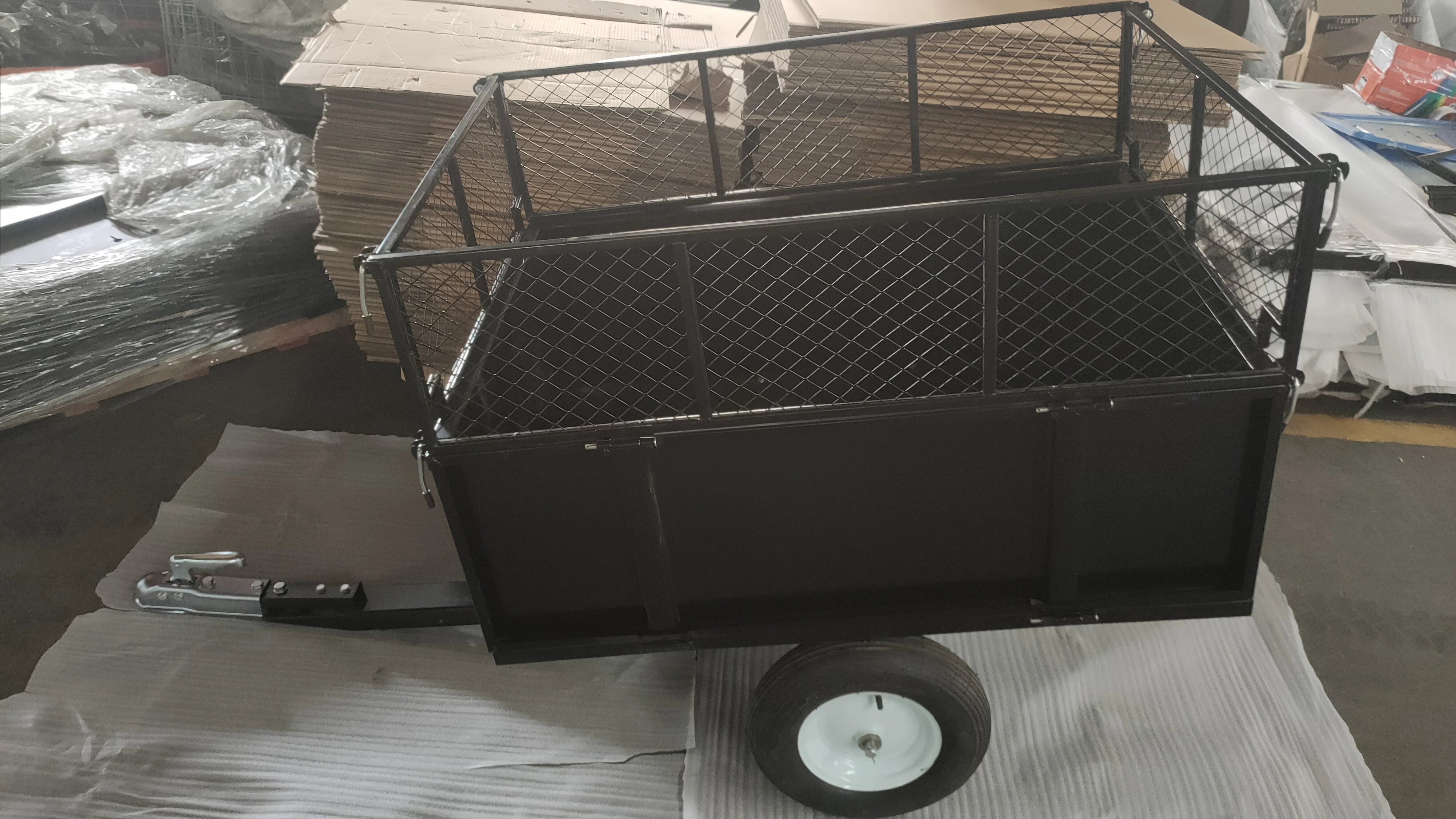 TIANHAIDA Garden Trolley Load lawn tractor trailer Towed Tipper Dumping Trailer Cart