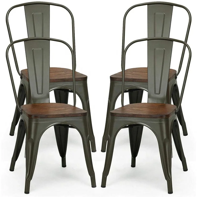 Lowest price Industrial style antique dining European style cafe restaurant table dining chair made in china