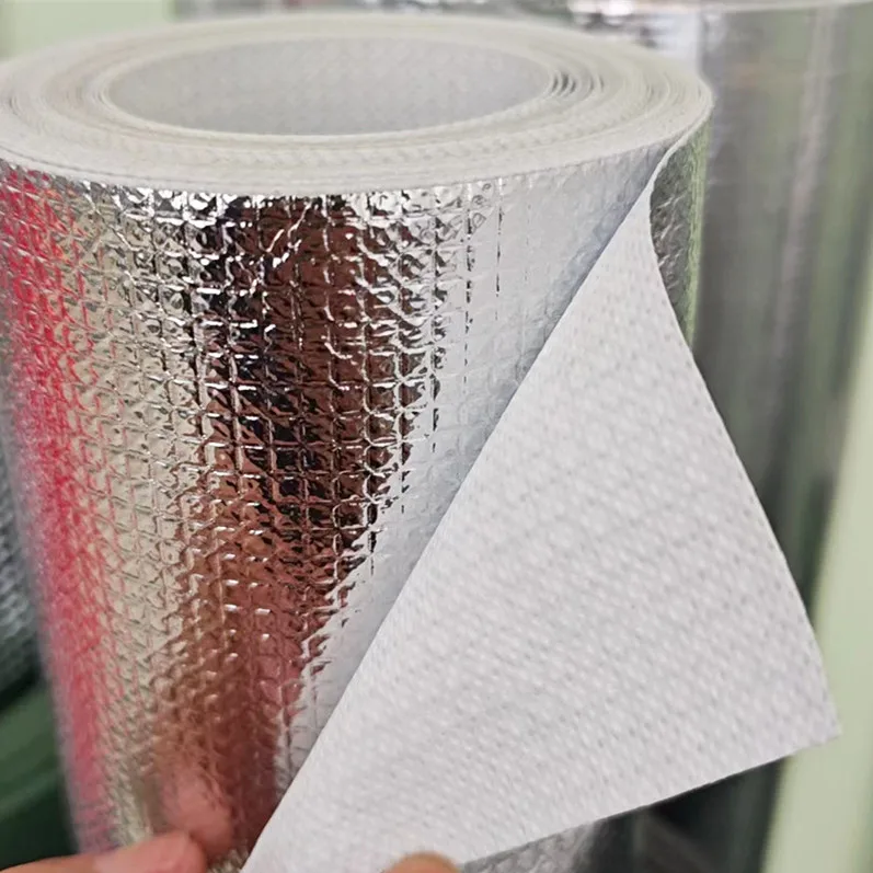 Factory Waterproof Silver color Aluminum Metallic Non-woven pet Film Embossed Metalized Nonwoven Fabric