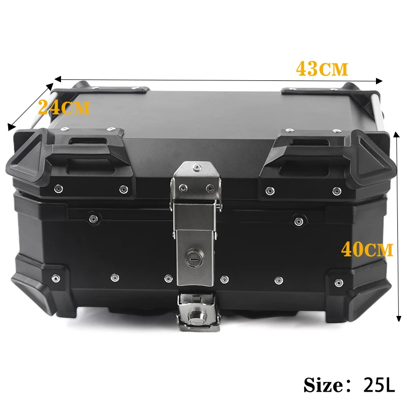MT 25L motorcycle helmet motorbike accessories para motos alloy Tail top box motorcycle aluminum top case