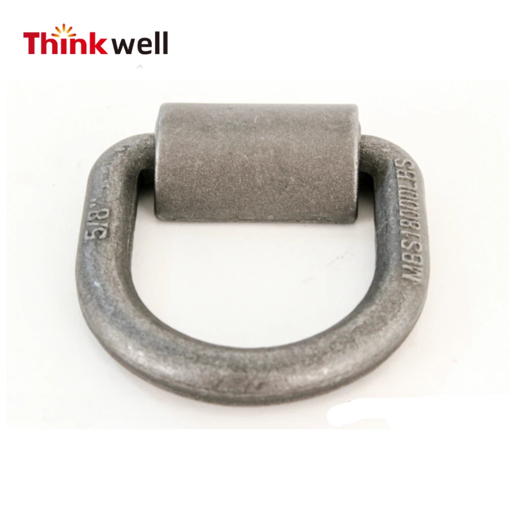 Thinkwell Hot Sale Forged Carbon Steel D Ring with Weldable Bracket Galvanized Finish