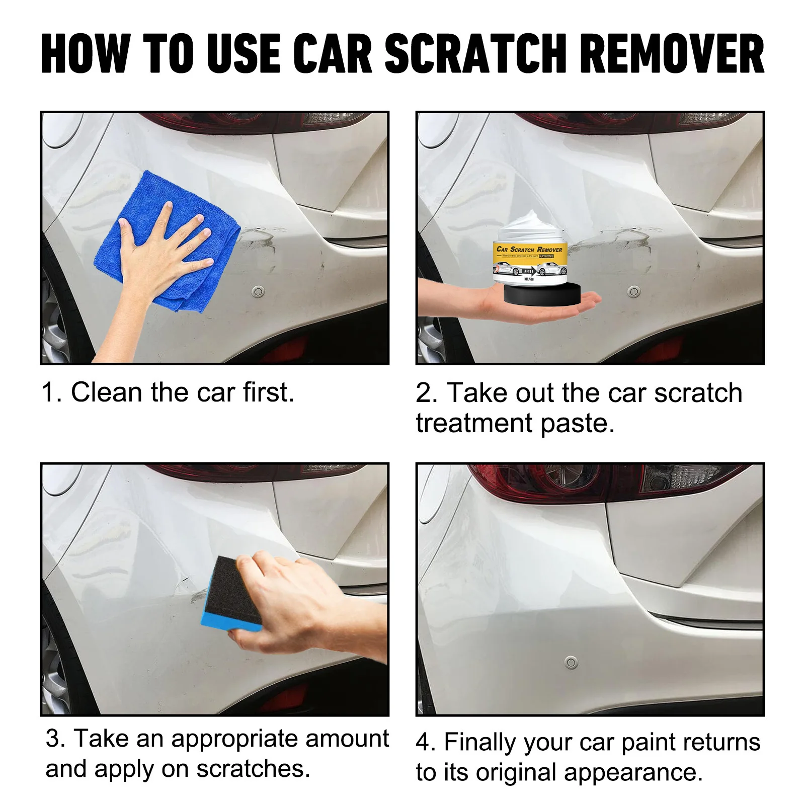 Factory Supply Rayhong Car Scratch Remover Scratch Repair Paste Car Paint Maintenance Agent Set