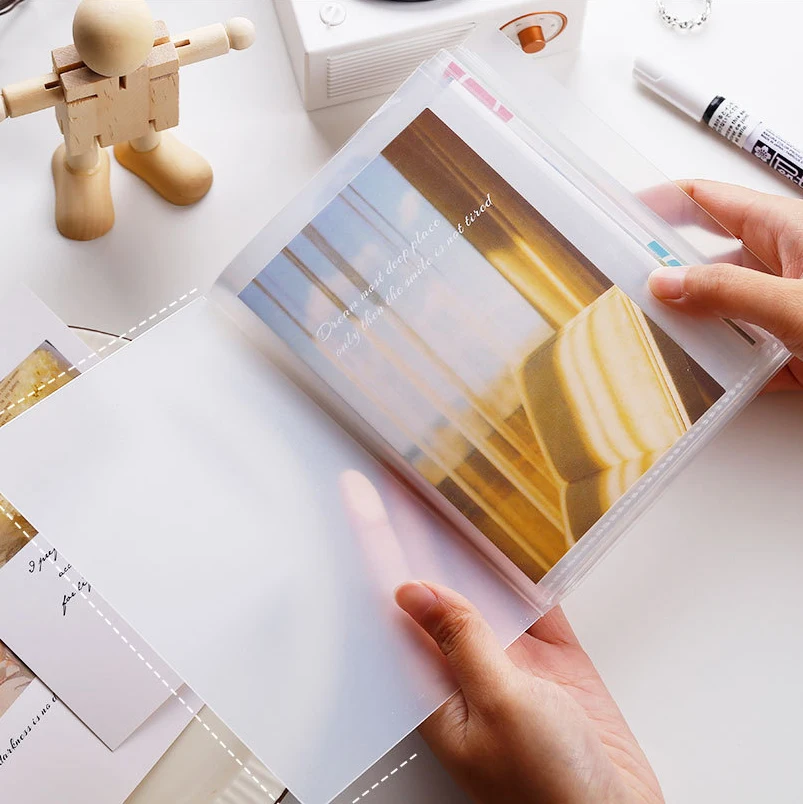Transparent Baby Souvenir Photo Album Simple A6 Pocket Photo Invoice Collection Book Large Capacity 40 Pages Sticker Photo Album