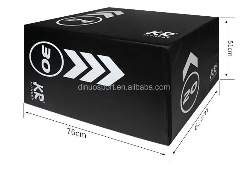 Sports Platform Rectangular Stackable Jumping Box Soft Plyo Box Foam 3 in 1 Soft Box Set for Jump Training Skipping Exercise