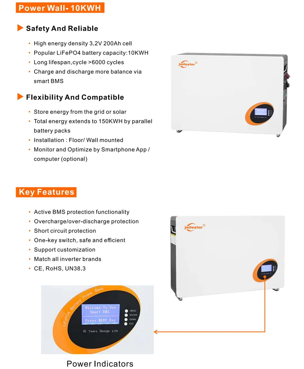 Jsdsolar Lithium Ion Battery 10Kwh Lifepo4 Battery 48V 200Ah Home Solar Energy Systems