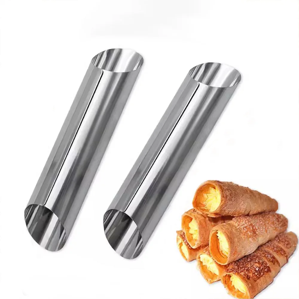 15 pcs Non-stick Stainless Steel Baking Cones Pastry Roll Horn Croissant Mold Cream Cannoli Tubes