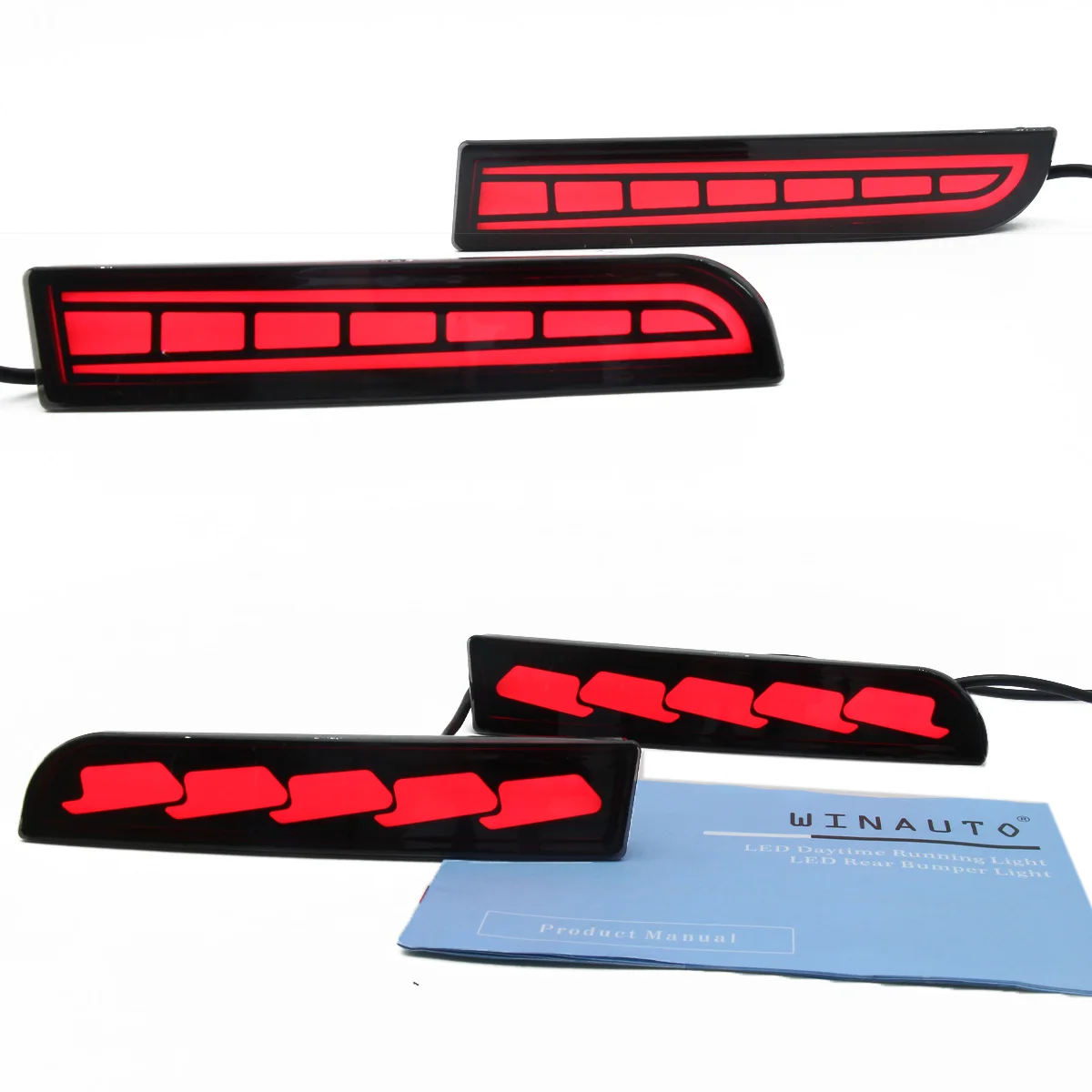 WINAUTO LED Rear Bumper Light Car Lights For Mitsubishi Lancer Evolotion ASX Or Outlander 2008-2017 turn signal brake light