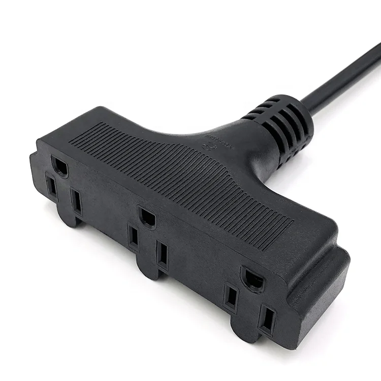100 ft ul 14 gauge 3 outlet extension cord with nema 5-15p plug