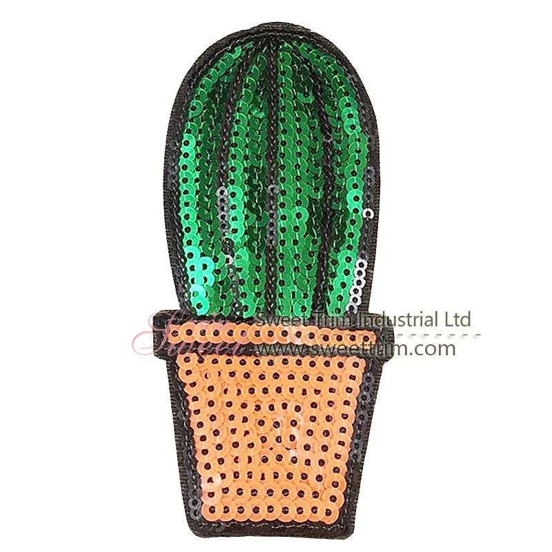 Factory directly sequin embroidery patch with custom design