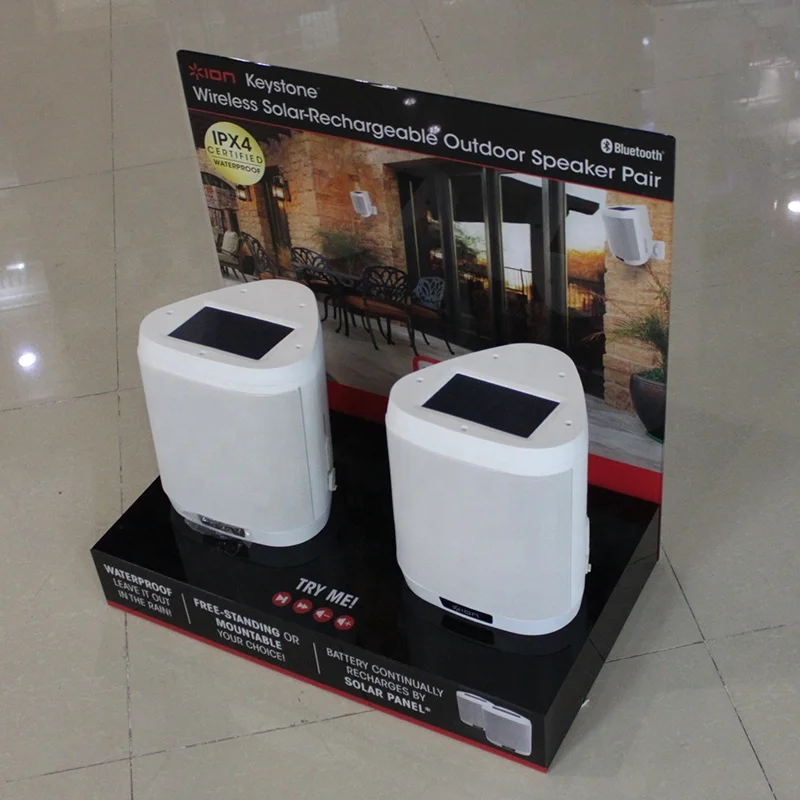 Custom Plexiglass Acrylic Wireless Speaker Display Rack Crystal Lucite Acrylic Audio Display Shelf for Bluetooth Speaker