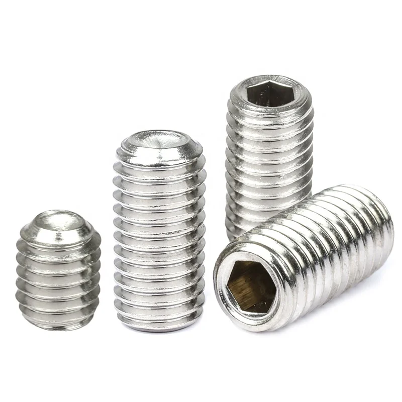 Stainless Steel M2 M3 M4 M5 M6 M8 Hex Allen Cup Point No Head Headless hex Hexagon Socket Set Grub Screw Bolt with Cup Point