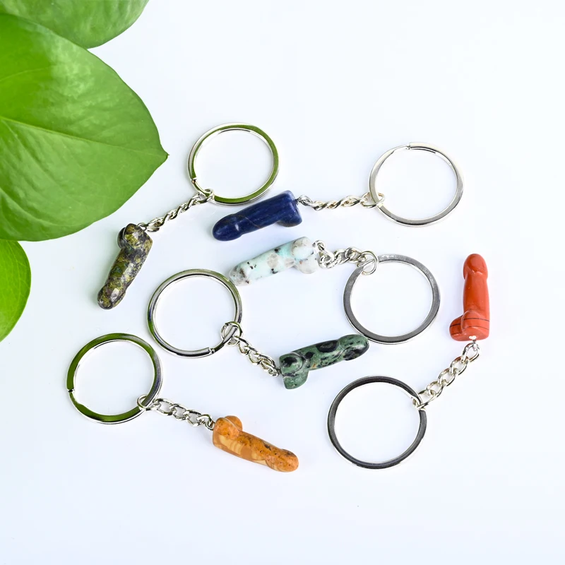 CHUSE исцеляющий кристалл ремесло мини-дилдо брелок для украшения