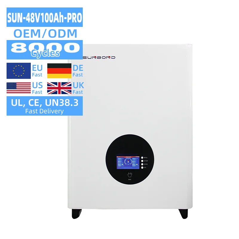 48v 10kwh 20kwh 30kwh 40kwh 50kwh Solar Inverter Battery 51.2v 200ah Stackable Lifepo4 Energy Storage Battery