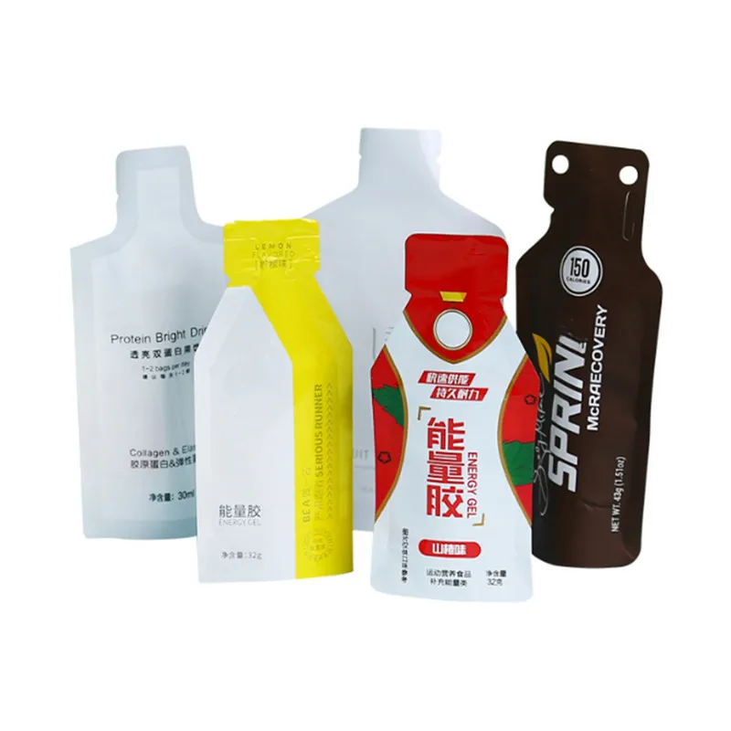 Magic Factory Direct Sale Sports Energy Gel Bag Mylar Plastic Juicy Fruit Edible Stand Up Pouch