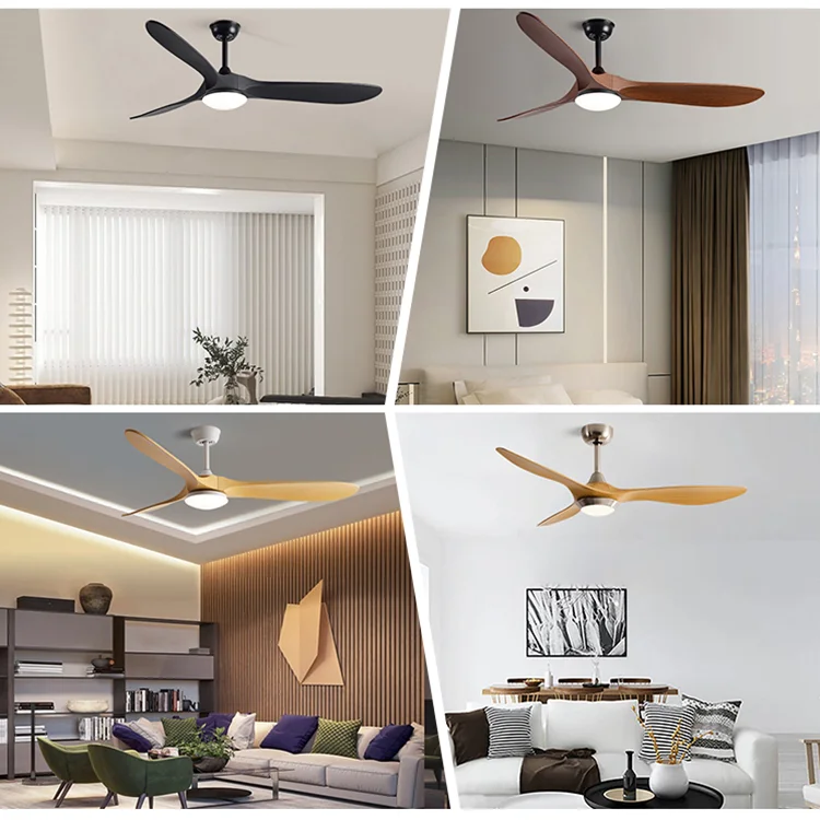 Home Decorative 52 Inch Energy Saving DC Motor Remote Control Bldc Ceiling Fan With Led Light