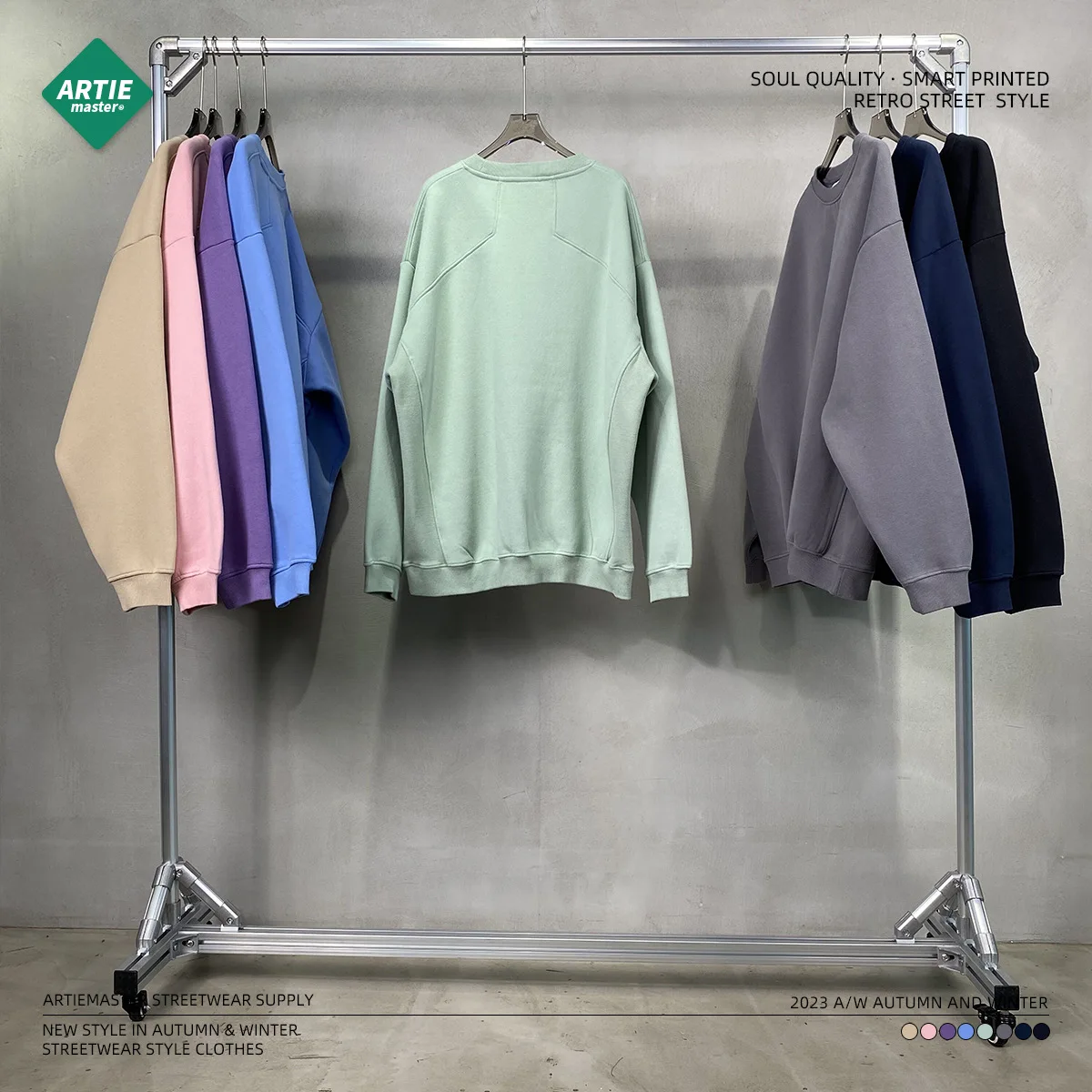 Fashion Plain Black Hooded Sweatshirt Custom Logo Sweatshirt High Quality Pullover Sweatshirt Without Hood