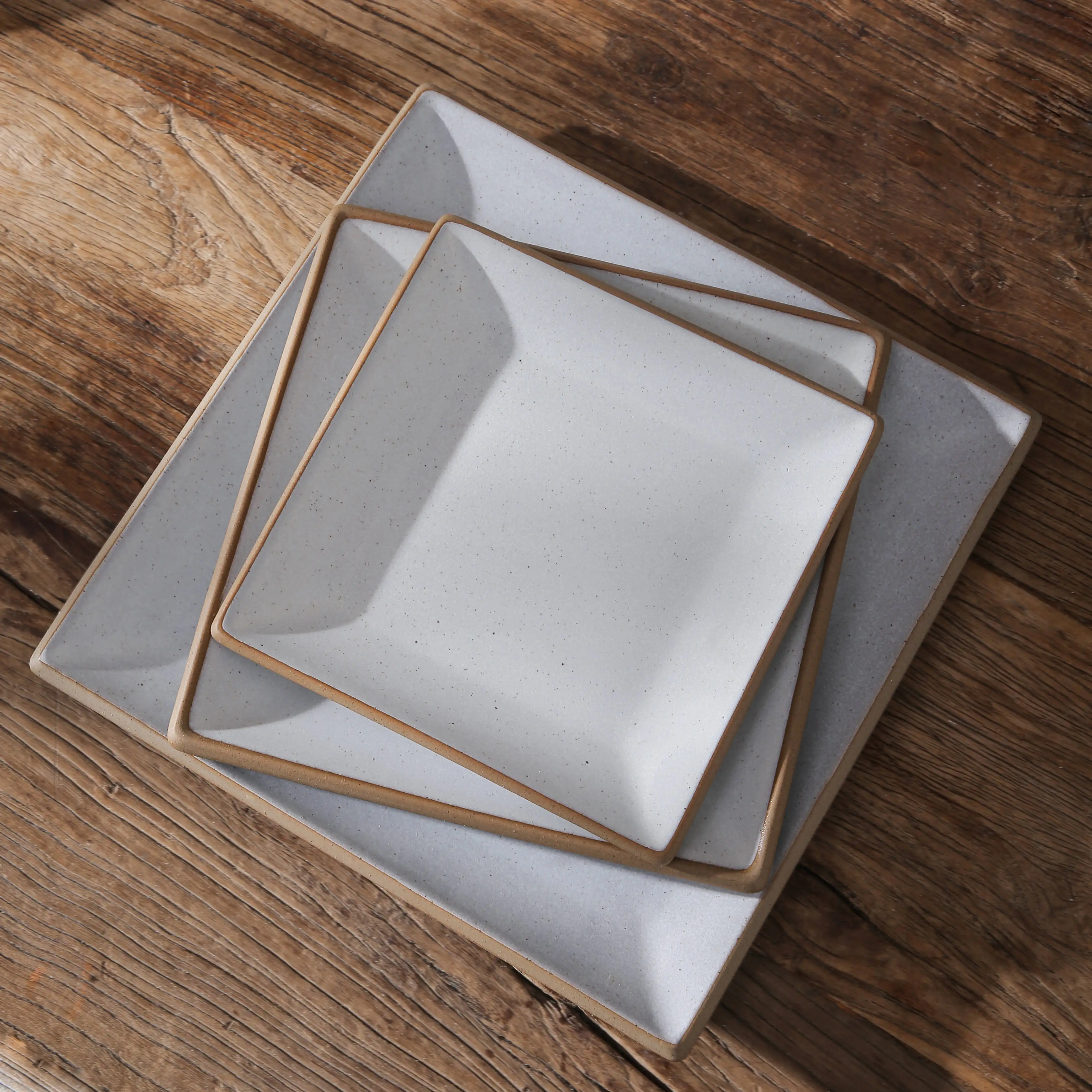 Rustic flecks glaze wholesale factory price modern kitchen tabletop 16 pieces dinner set home restaurant ceramic tableware set
