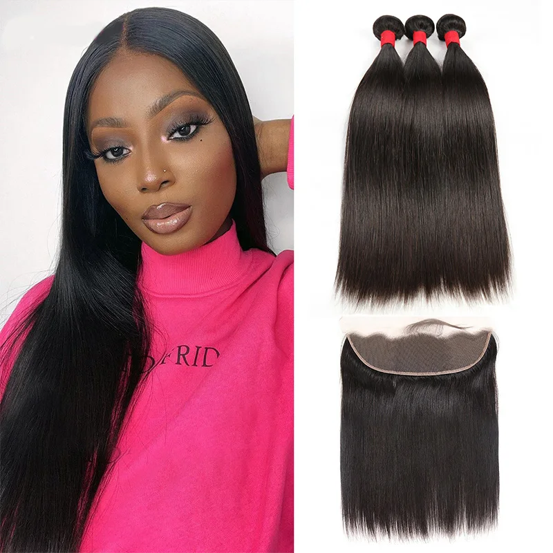 Cheap Brazilian Human Hair Bundles With hd Transparent Lace Frontals Closure,Virgin Straight Human Hair Weave Bundles Vendor