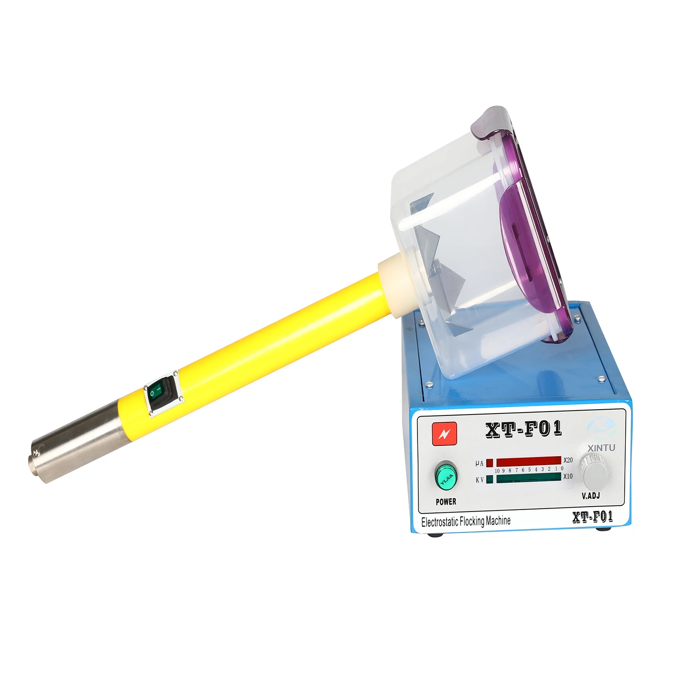 portable electrostatic flocking machine XT-F01 with flocking box