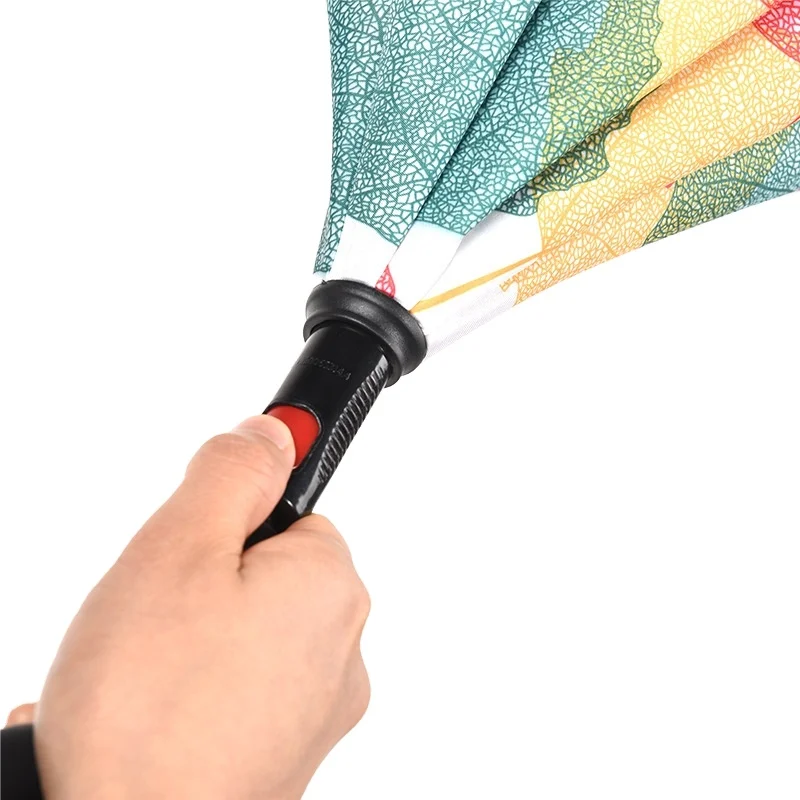 Custom Double Layer C Shape Handle inverted Reverse Umbrella automatic open straight umbrellas