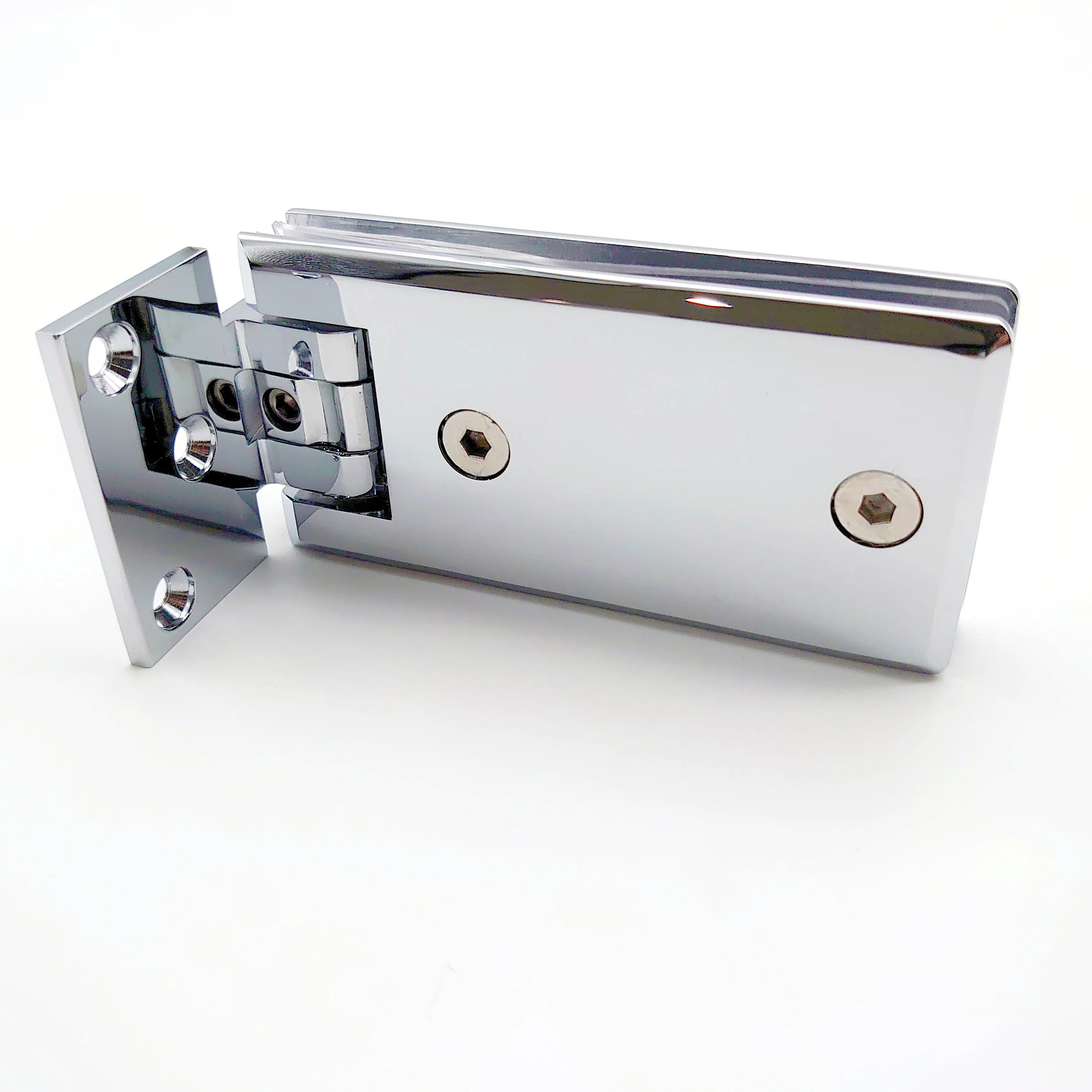 High Quality Stainless Steel Adjustable Glass to Wall Pivot Shower Clamp Glass Railing Clips Pivot Hinge Shower Door