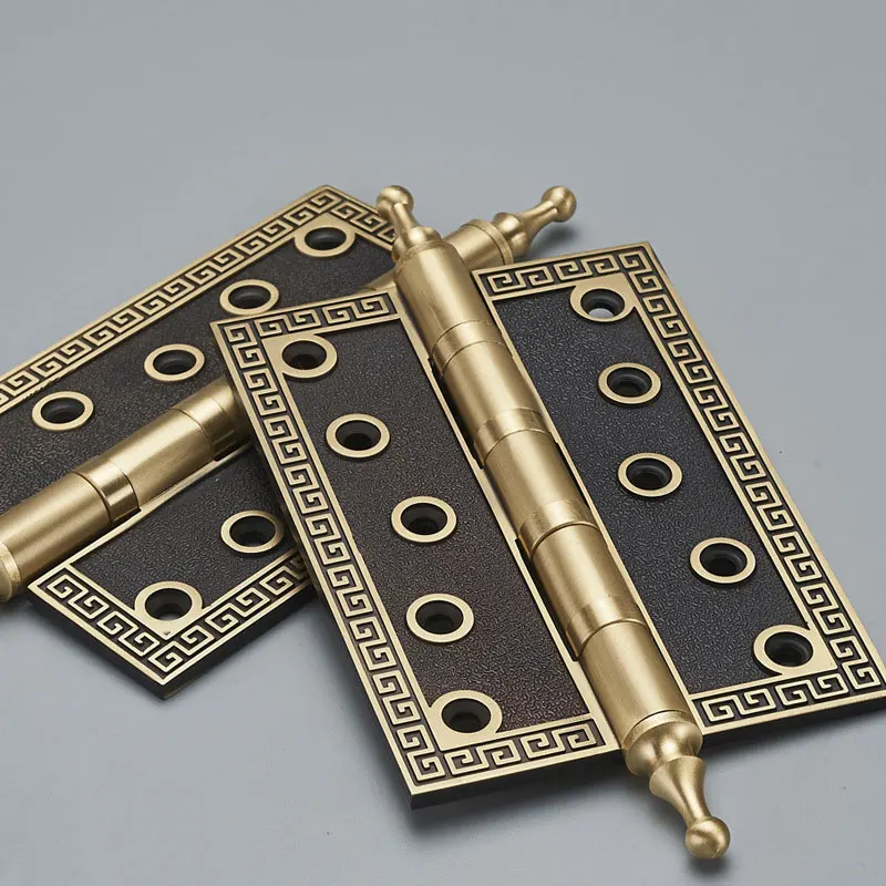 European all-brass room door hinges Mute bearing hinges thickened Vintage apartment door hinges