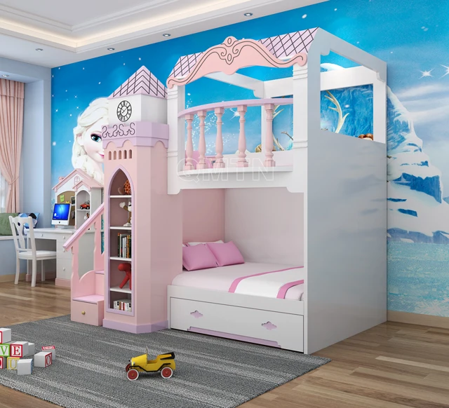 New Arrival kids furniture fantasy children beds  princess single bed girls  single bunk bed double