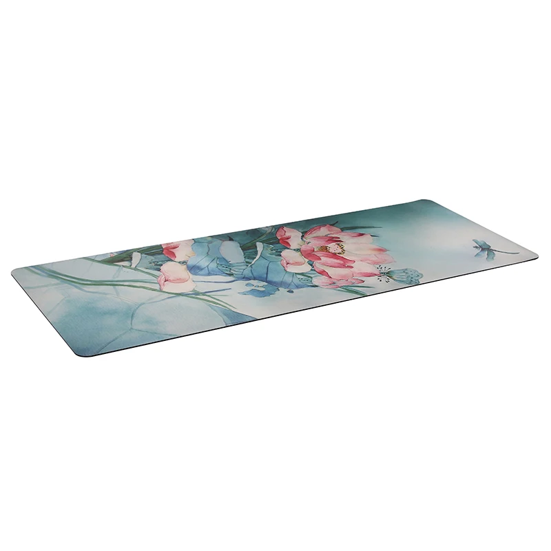 Frosted Luxury Exercise Extra Wide Thick Large Colorful Personalize Custom Gold Marble UV Print Size Nonslip Pu Rubber Yoga Mat