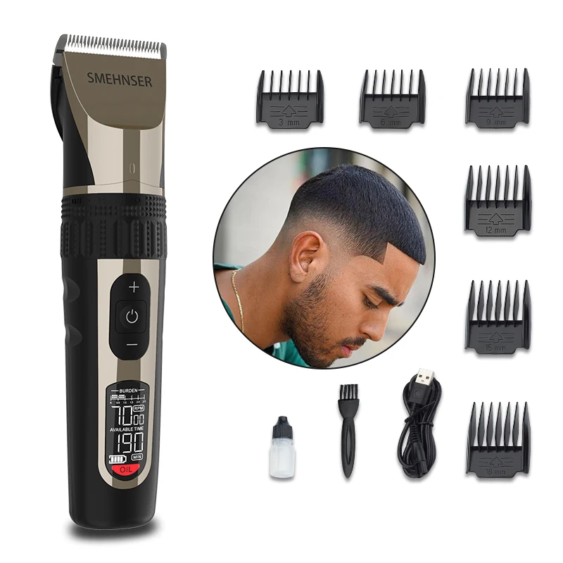 Professional Power Hair Cutting Machine Professional Electric hair Clipper Cordless Beard Trimmer Men