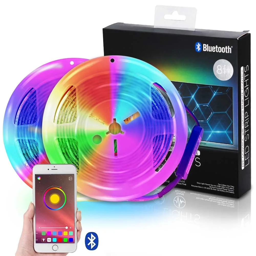 Neon Led Strip Light With APP Controlled 5m/10foot LED Multicolor RGB LED Grow Light Bar For RV Marine Car Decoration DJ249