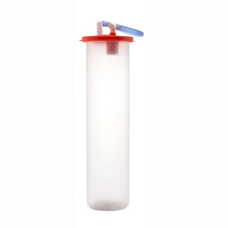 Green 1L 2L Pe Disposable Medical Use Suction Canister and Liners Bag With Safety Valve Filter