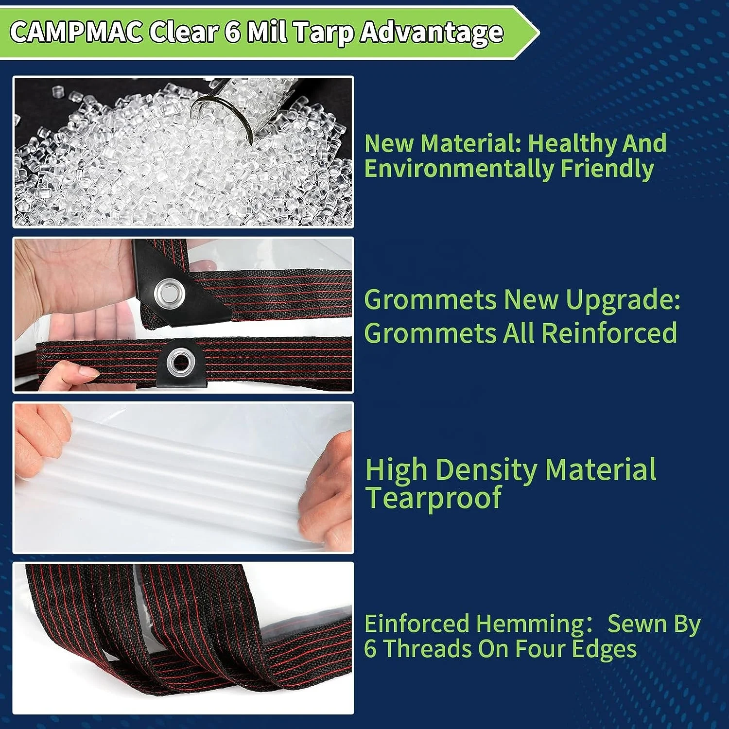 Transparent Waterproof Tarpaulin with Eyelets Plant Cover Poly Tarp Garden Rainproof Garden Plant Outdoor Clear Plastic Tarp