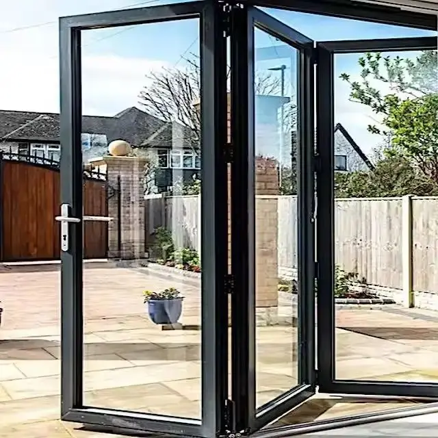 Factory Customized Waterproof Aluminum Glass Bifold Patio Sliding Bi Folding Doors